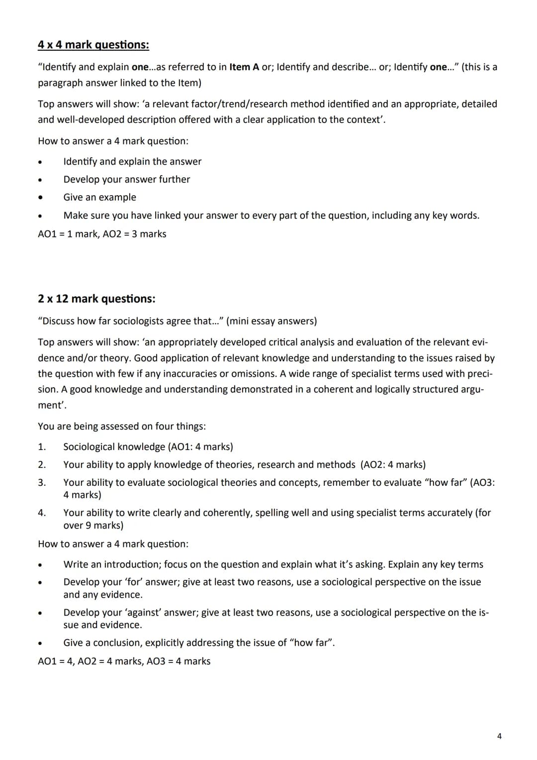 ## 2.2 Assessments
Paper 1: The sociology of families and
education
What's assessed
- The sociology of families
- The sociology of educat