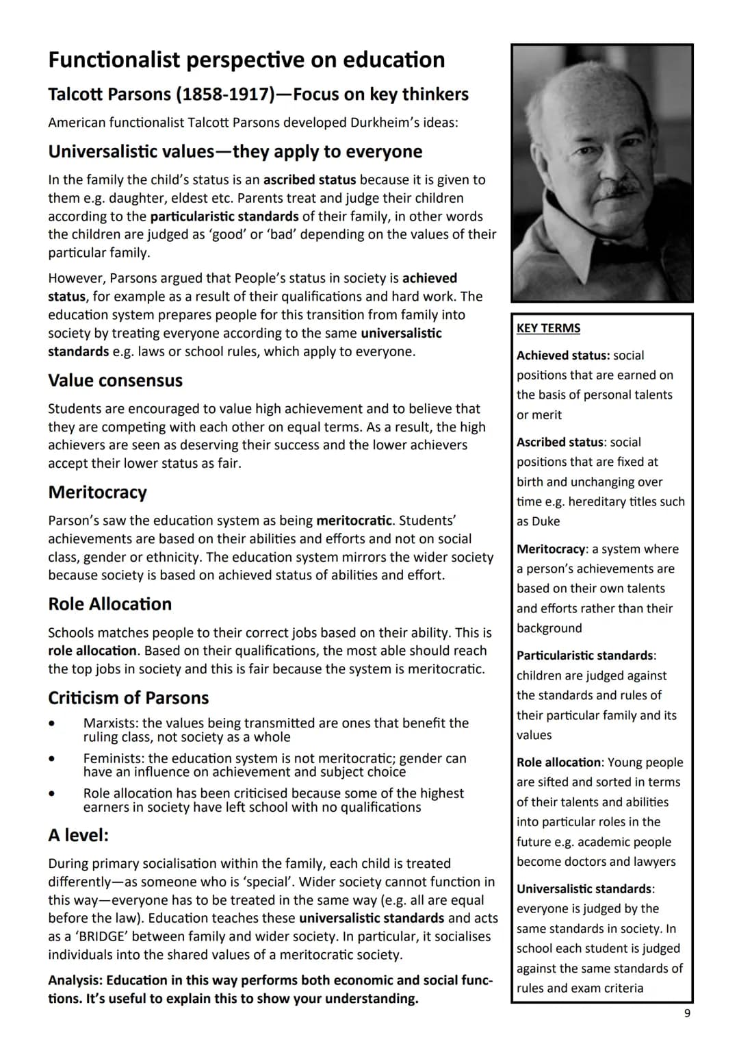 ## 2.2 Assessments
Paper 1: The sociology of families and
education
What's assessed
- The sociology of families
- The sociology of educat