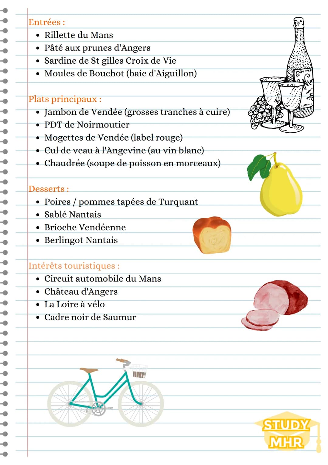 # Pays de Loire
Particularités régionales :
* Climat doux propice pour la culture de légumes et l'élevage de
volailles
Marqueurs gastron