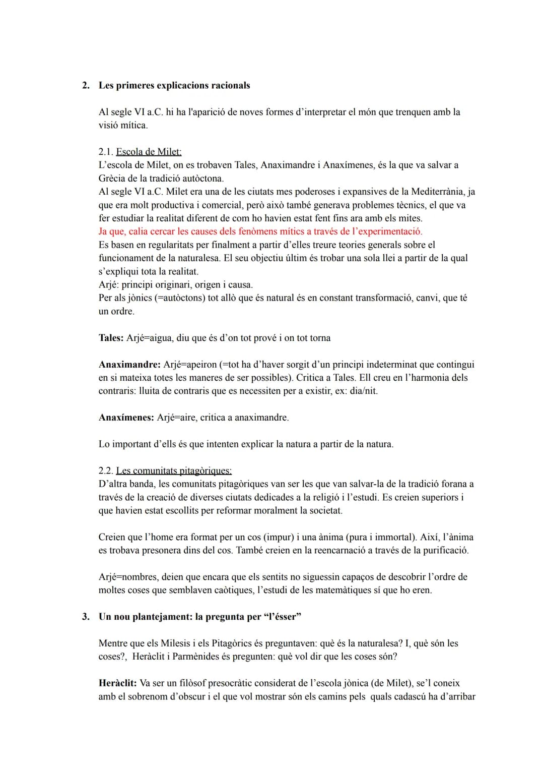 # TEMA 1-EL NAIXEMENT DE LA FILOSOFIA
1. El pas del mite al logos (segle V-VII a.C.)
1.1. El pensament mític:
Es comencen a fer preguntes