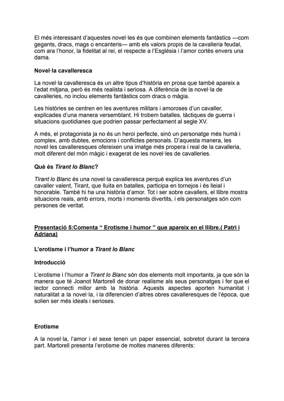 PRESENTACIONS TIRANT LO BLANC
Presentació 1: Biografia de l'autor. (Martina i Queralt)
Joanot Martorell va néixer a València entre 1405 i