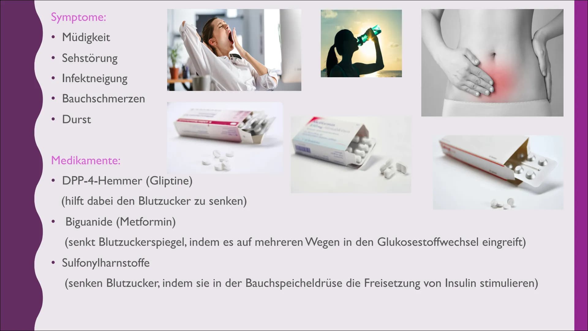 Diabetes # 1. WAS IST DIABETES:
• Diabetes ist eine Stoffwechselerkrankung, die neben dem Zuckerstoffwechsel vor allem den
Fettstoffwechsel