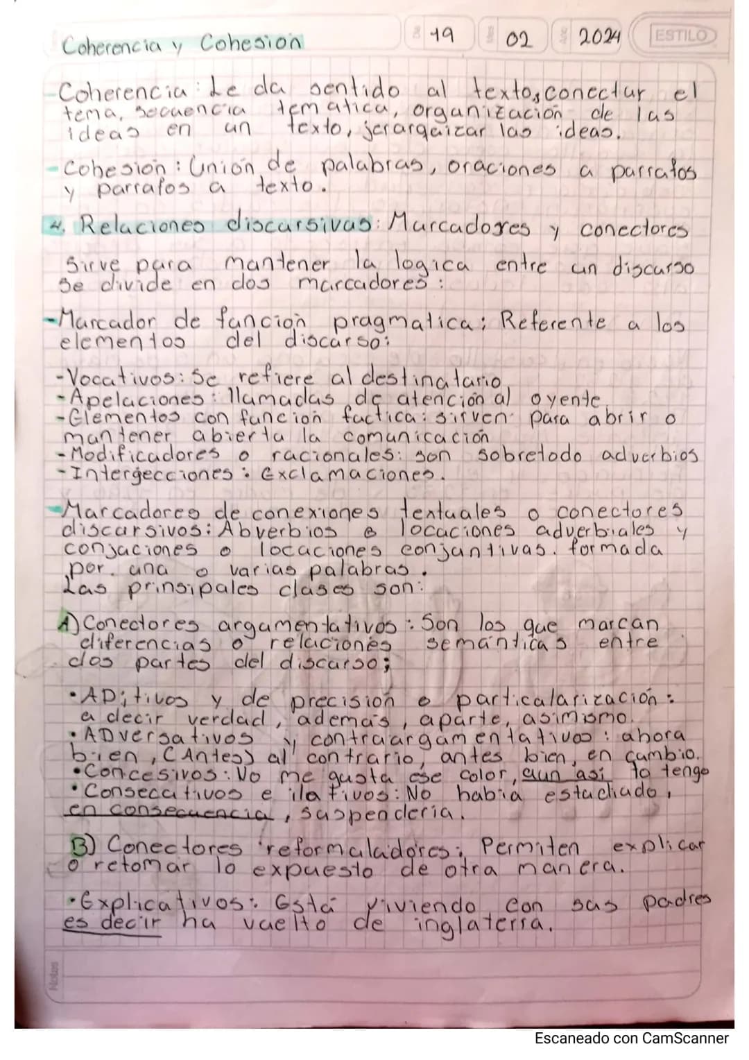 # Coherencia y Cohesion
19022024 ESTILO
- Coherencia Le da sentido al textos conectar el
tema, secuencia tematica, organización de las
ide