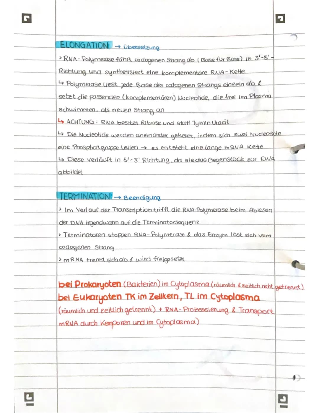 # PROTEINBIOSYNTHESE
ABI 23 Hamburg Bestandteile der Proteinbiosynthese
DNA Desoxyribonukleinsäure (DNS) Träger der genetischen Erbinforma