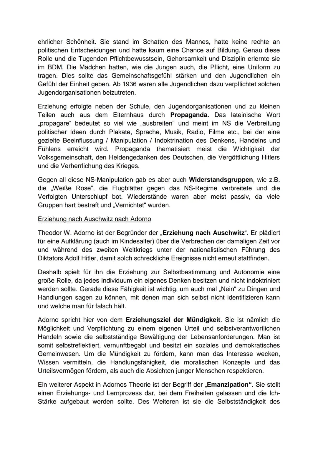 # Erziehung im Nationalsozialismus
Die Erziehung im Nationalsozialismus war von einer Diktatur Hitlers bzw. der NSDAP
geprägt.
Die drei Gr