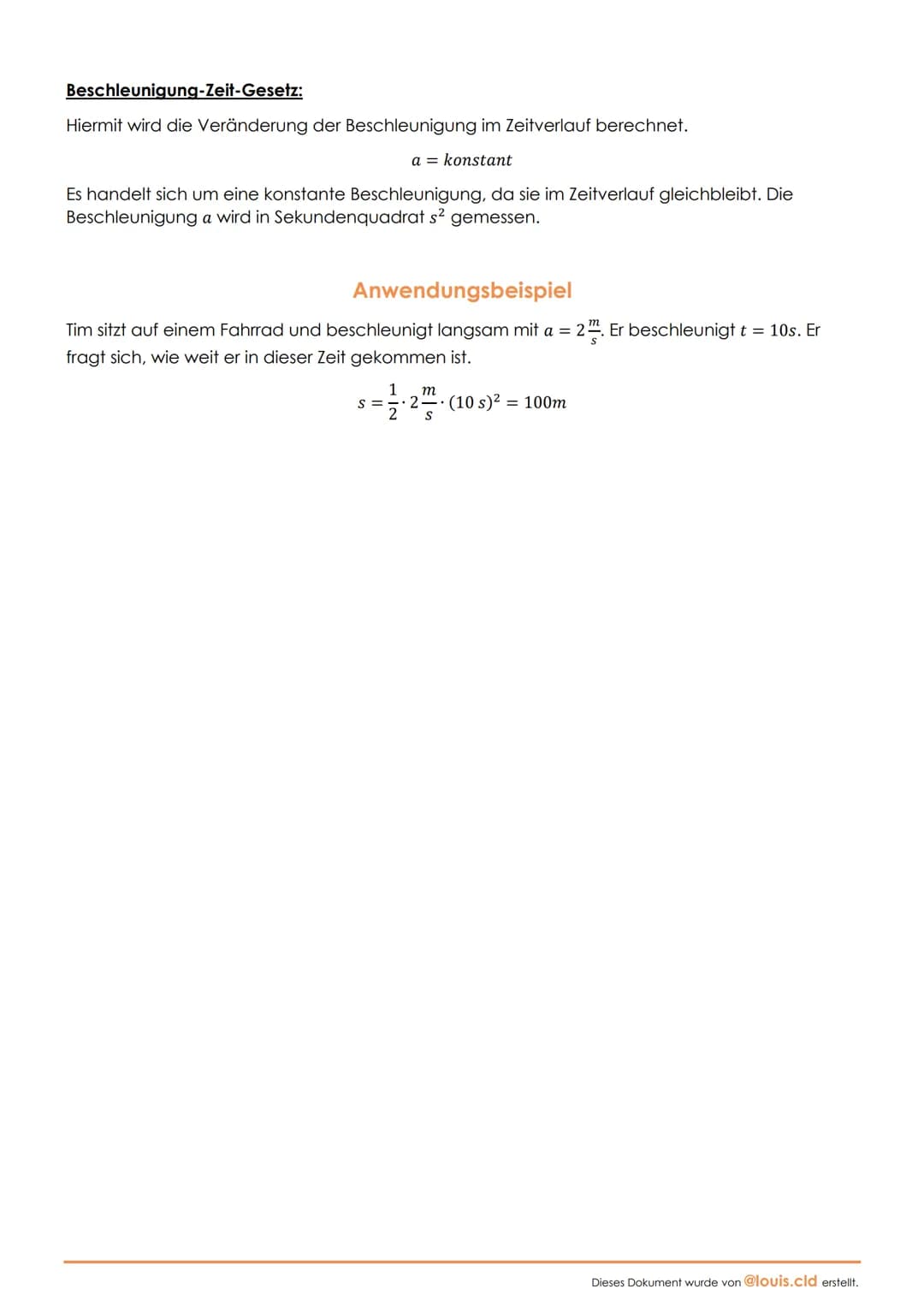 # Bewegung
Physik
# GLEICHMÄBIG BESCHLEUNIGTE
# BEWEGUNG
► Körper wird konstant beschleunigt
⇒ Beispiel: Fallschirmsprung - Springt man a