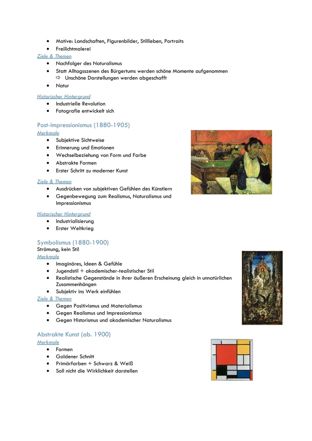 # Kunst Q1
Epochen
Renaissance (1400-1600) 2
Barock (1570-1750) 2
Klassizismus (1760-1830) 2
Romantik (1800-1840) 3
Realismus (1830-1880) 3