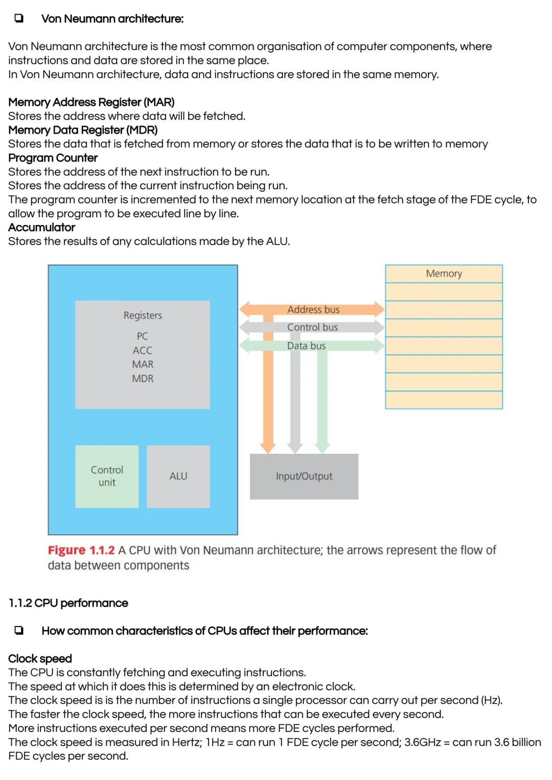 <h3>Assessment Components</h3>
<p>1.1 <strong>Systems Architecture</strong><br>1.2 <strong>Memory and Storage</strong><br>1.3 <strong>Compu