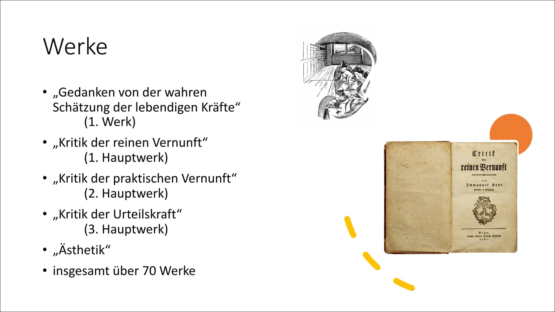 # Immanuel Kant
Laura Nußbaum Gliederung
• Allgemeines
• Biografie
• Werke
• Kategorischer Imperativ
• Seine Aufklärung
• Kants Vorstellun