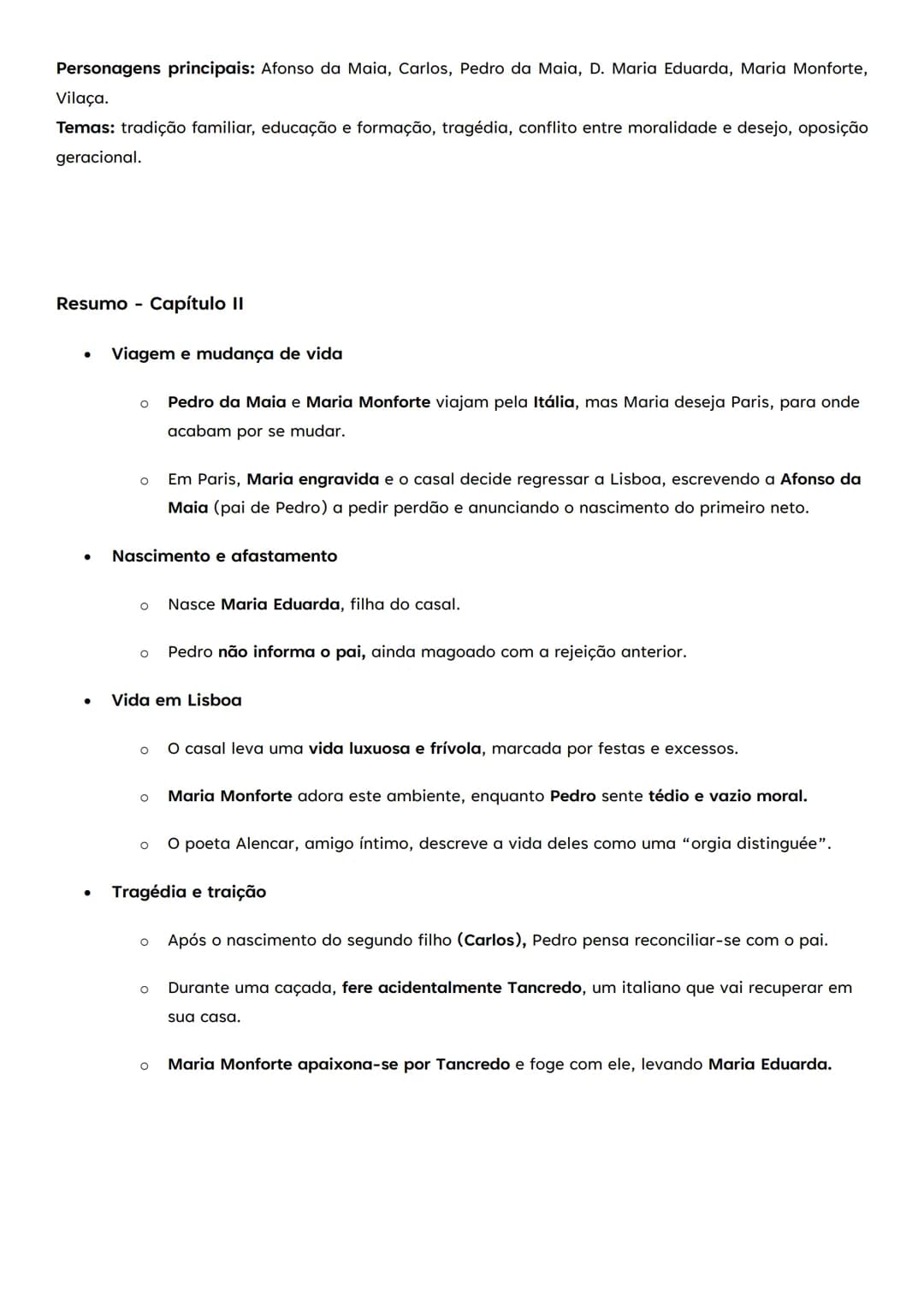 # Resumo Capítulo I
* Instalação no Ramalhete
* O romance começa com Afonso da Maia (avô) e Carlos (neto) instalando-se no Ramalhet