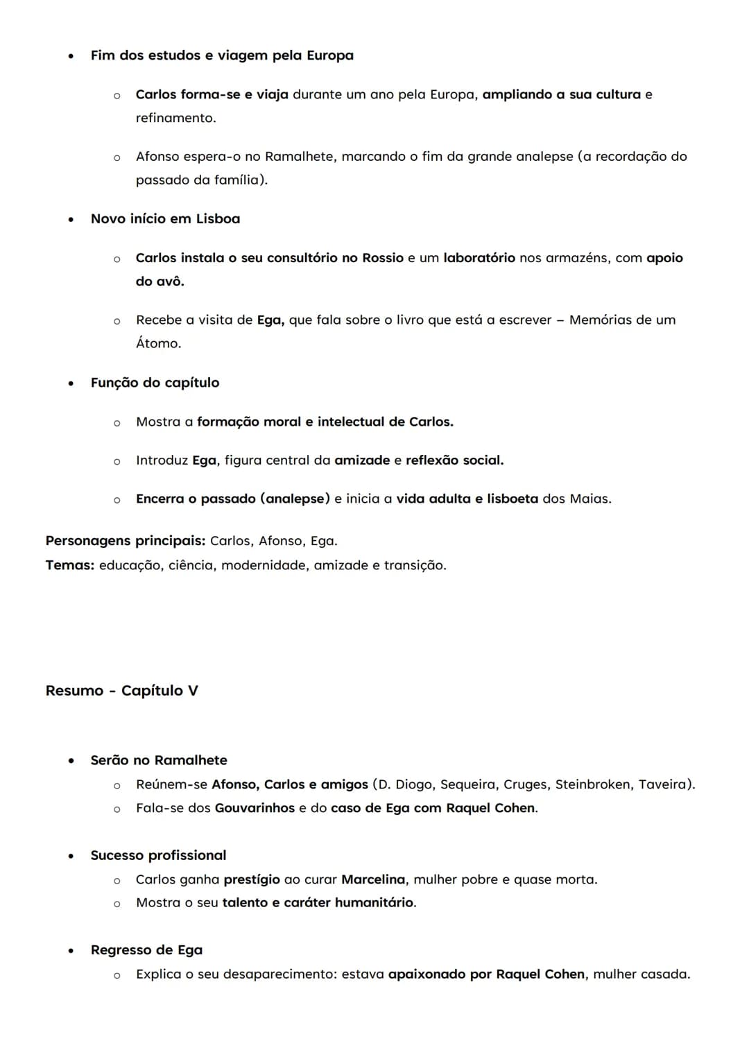 # Resumo Capítulo I
* Instalação no Ramalhete
* O romance começa com Afonso da Maia (avô) e Carlos (neto) instalando-se no Ramalhet