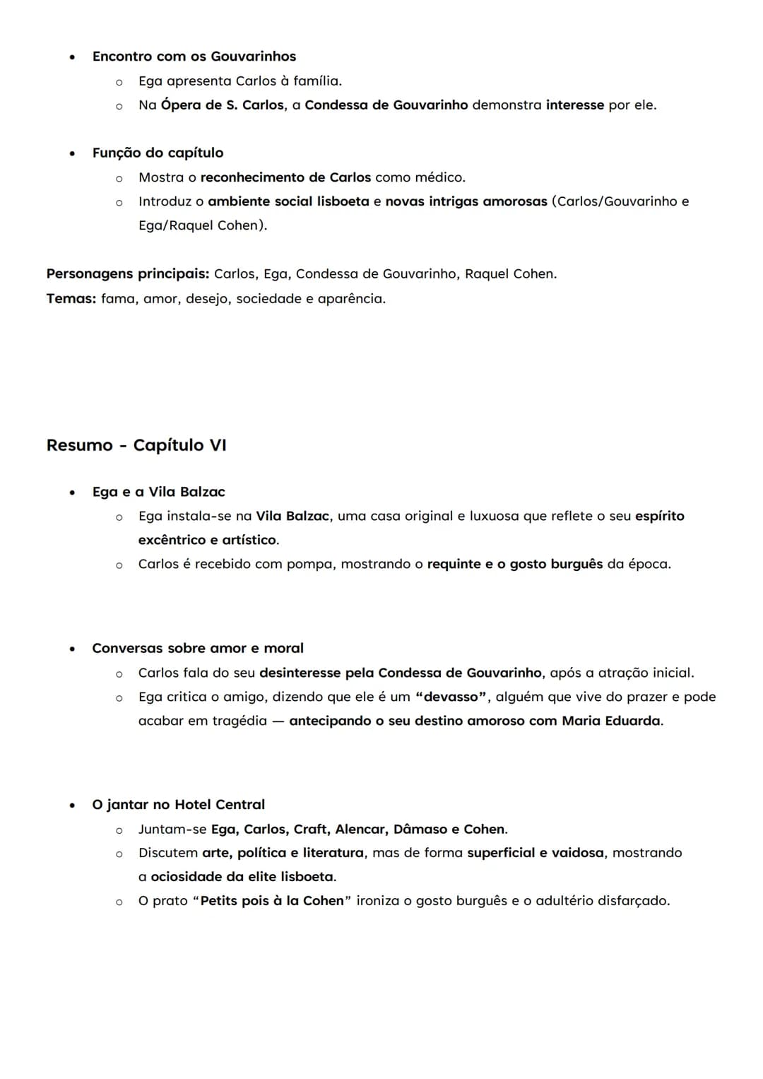 # Resumo Capítulo I
* Instalação no Ramalhete
* O romance começa com Afonso da Maia (avô) e Carlos (neto) instalando-se no Ramalhet