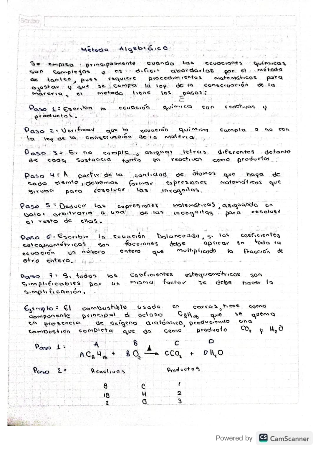 Métodos Para Balancear Unu
Ecuación
Scribe
1. Método de inspección siple o de tanteo:
2HCI+ Ca (OH)₂ → CaCl₂ + 2H₂O
Paso 1: Plante la ccua
