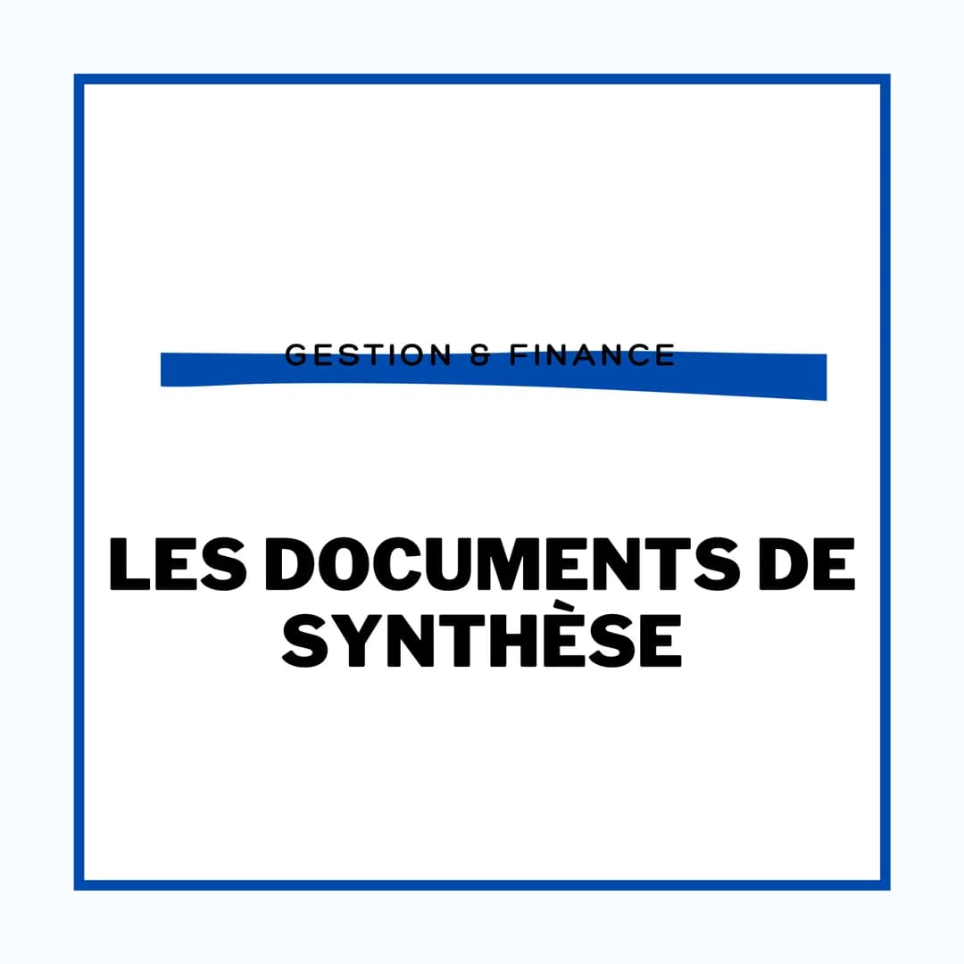 GESTION & FINANCE
LES DOCUMENTS DE
SYNTHÈSE # LE COMPTE DE RÉSULTAT
GF
Le compte de résultat est un document obligatoire
pour toutes les