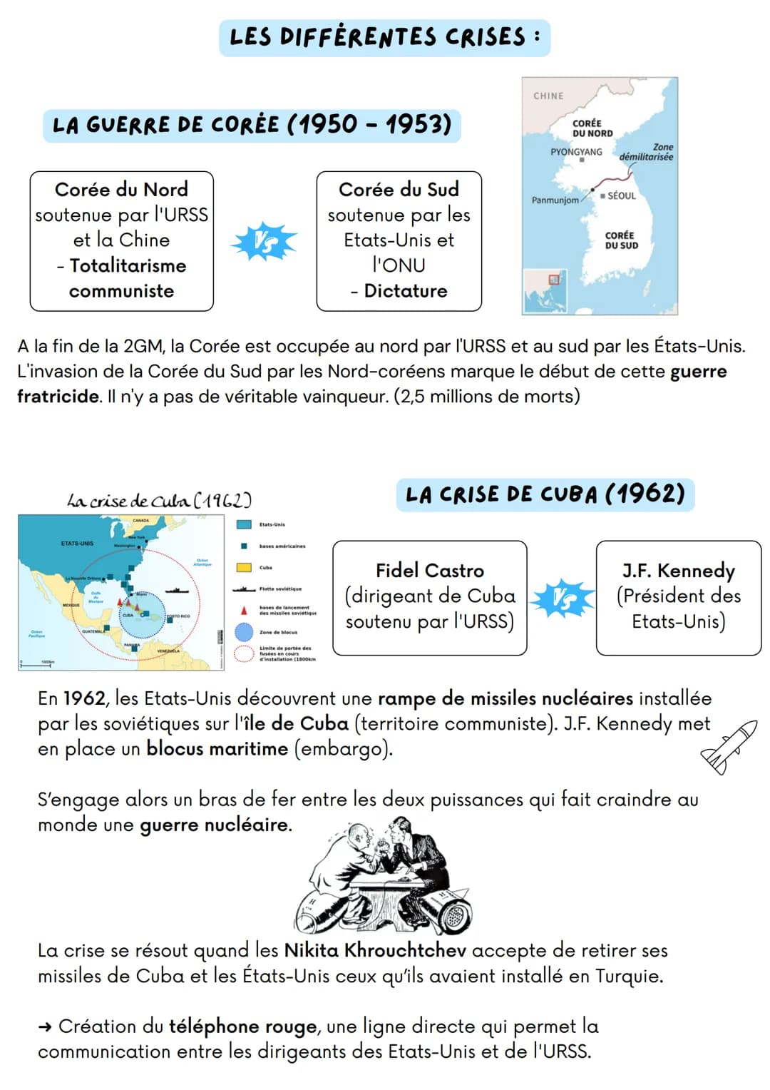 # LA GUERRE FROIDE: 1947 - 1991
La Guerre froide est une période de tensions de 1947 à 1991 entre le bloc de l'Est
et le bloc de l'Ouest, c