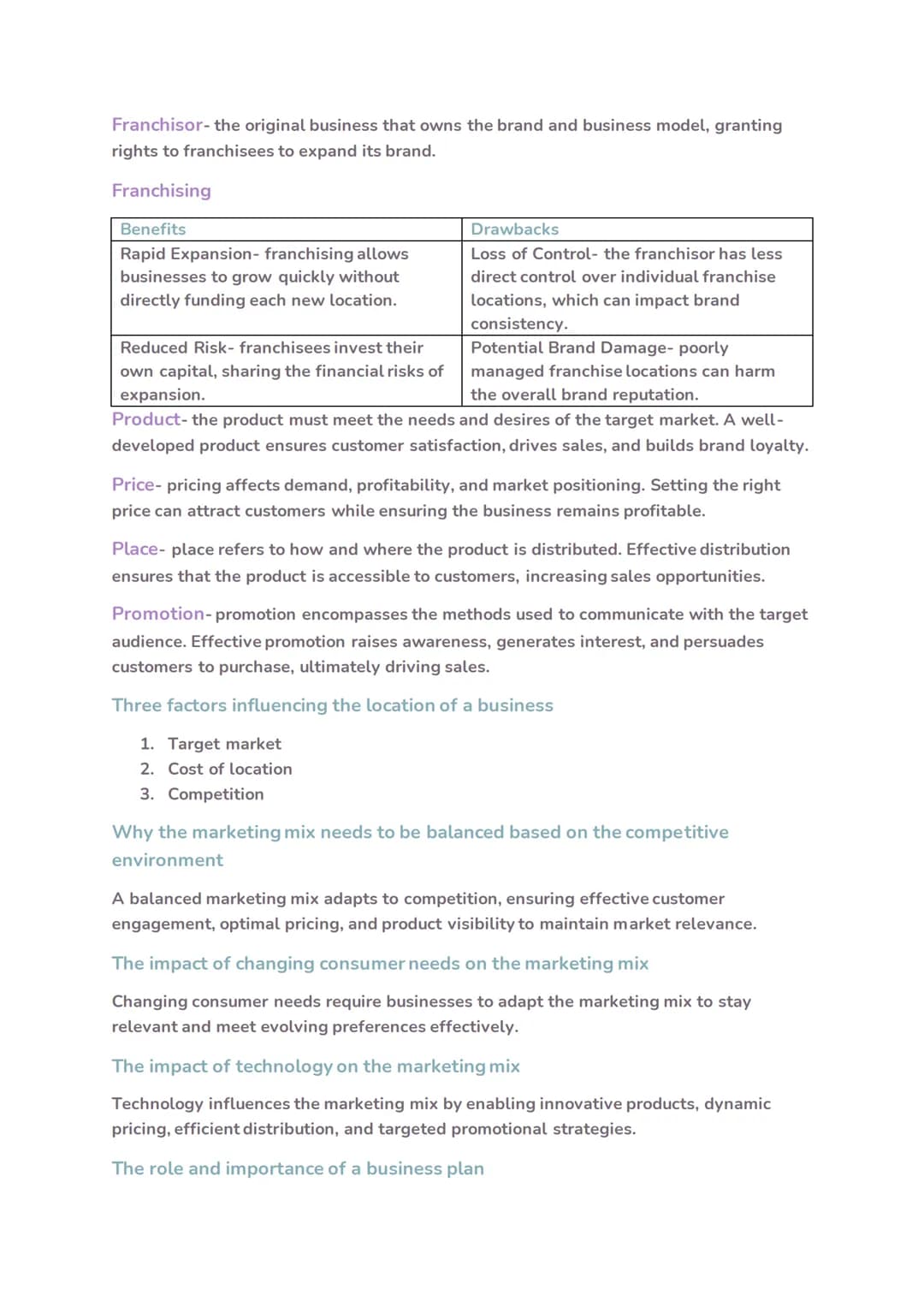 # 1.4 Making the Business Effective
What's the difference between limited and unlimited liability?
Limited liability- owners are only resp