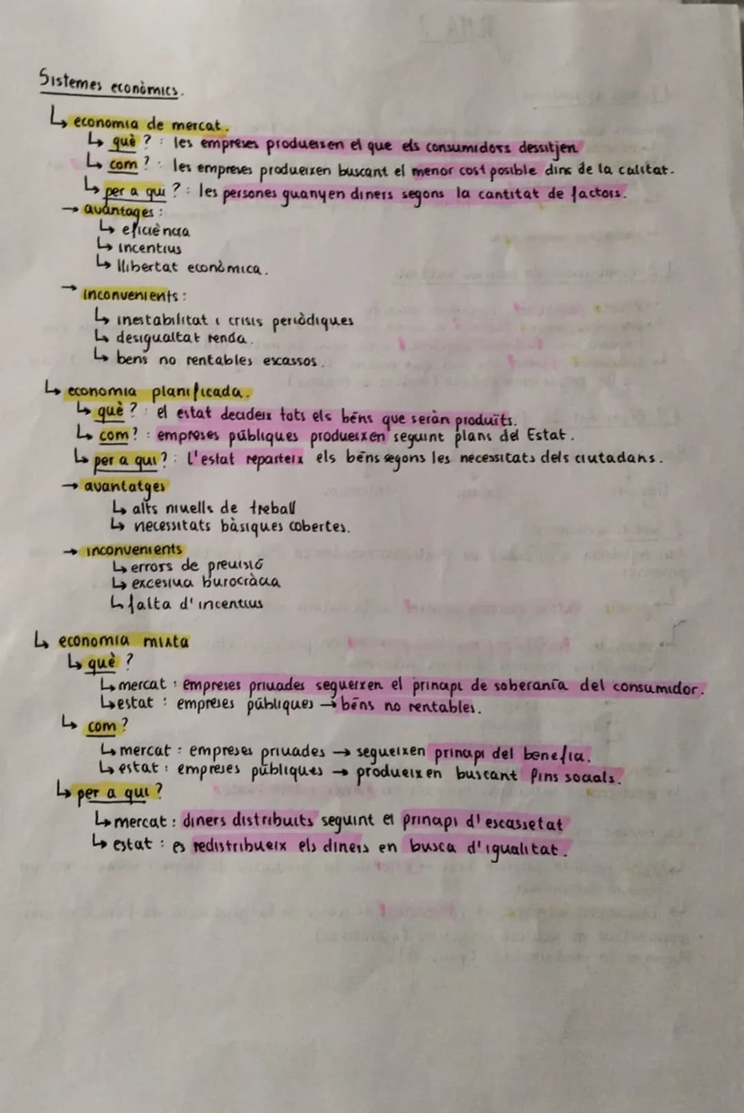 # TEMA 2
1 lactors de producció
elements bàsics emprats en la producció i distribució de béns i serveis.
- Le recursos naturals (Terra): p