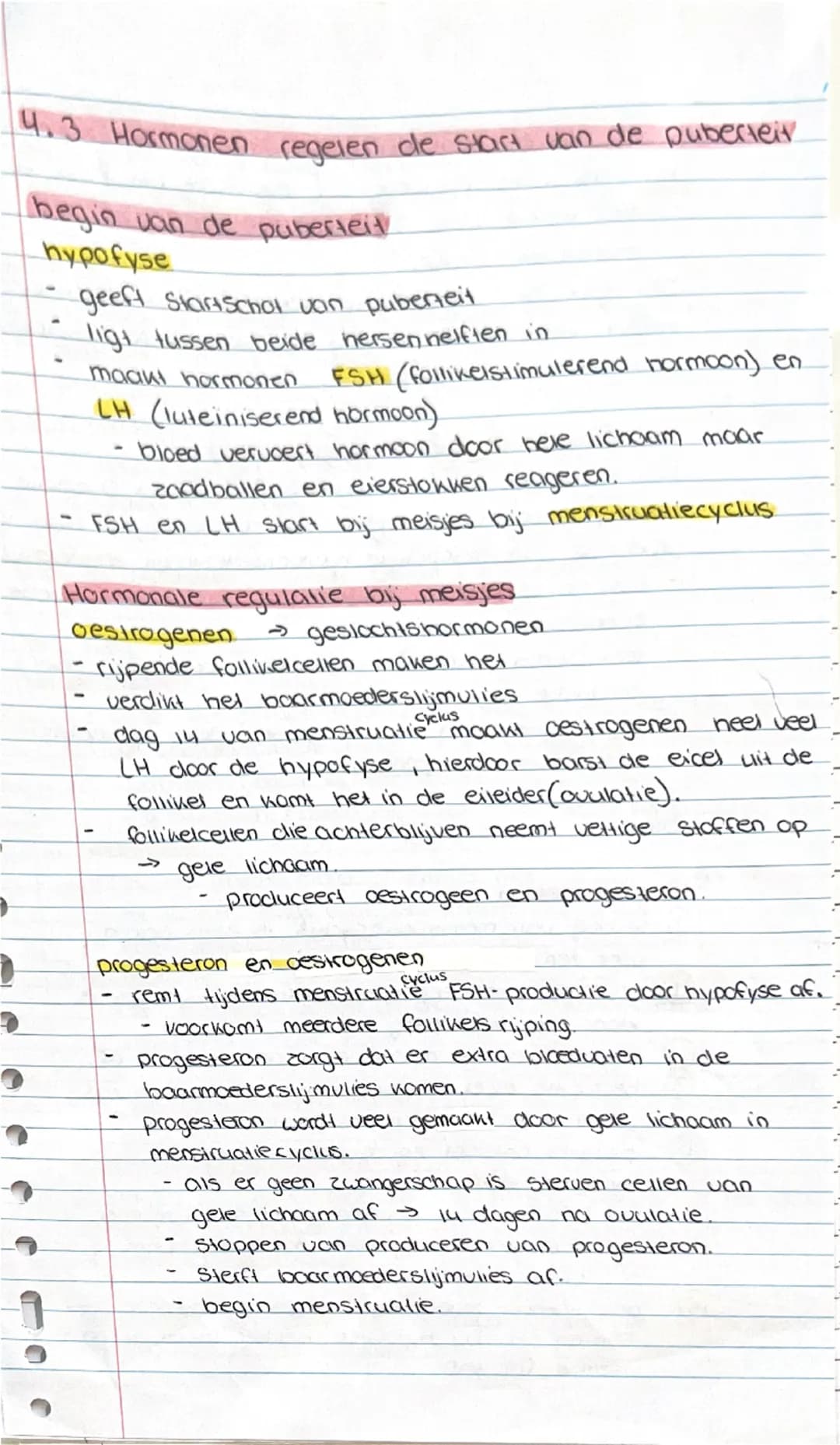 Biologie
4.1 van eicel tot baby
bevruchting
1 eens per maand komt er uit beide eierstokken een eicel urij
de eisprong of ovulatie.
2 De eice