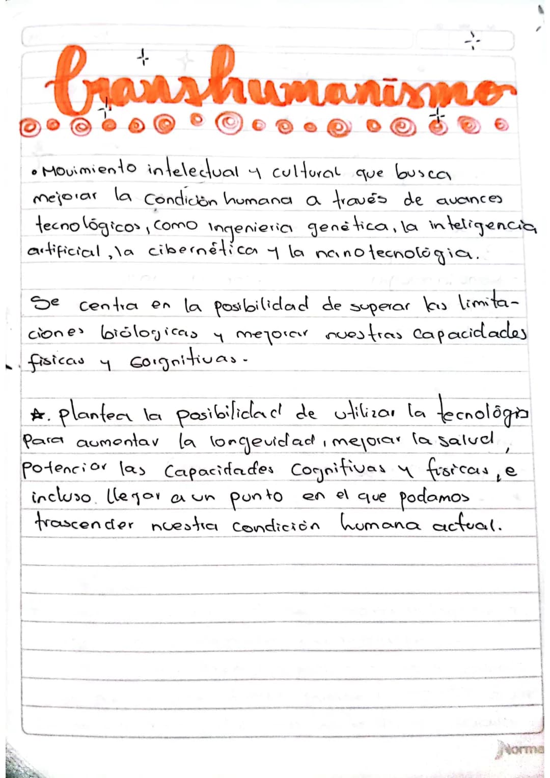 # branshumanismo
• Movimiento intelectual y cultural que busca
mejorar la Condición humana a través de avances
tecnológicos, como ingenieri