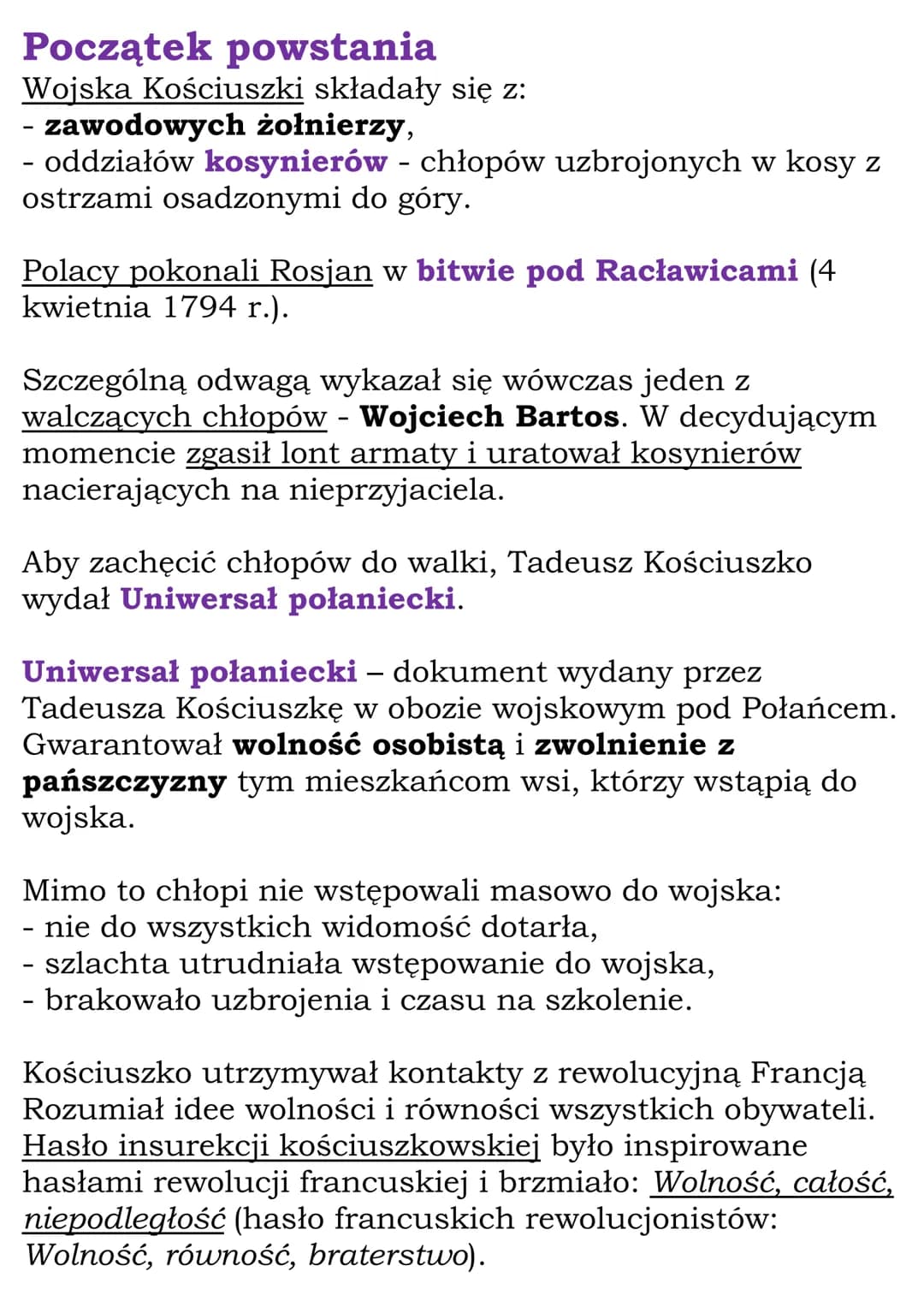 # Powstanie
kościuszkowskie i trzeci
rozbiór Polski
1794 - powstanie kościuszkowskie
1795 - trzeci rozbiór Polsk
## Wybuch powstania kości