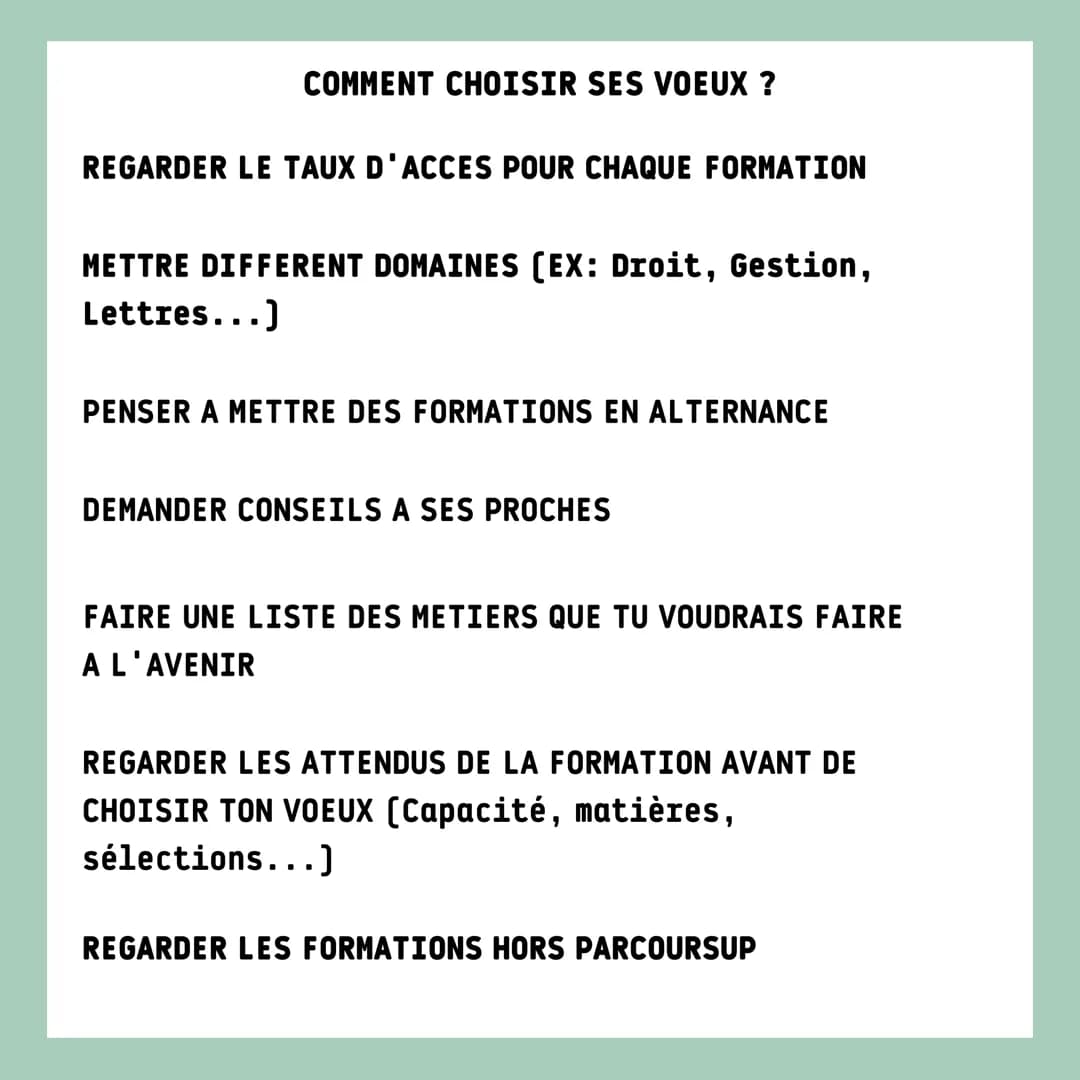 # Parcoursup
COMMENT CHOISIR SES VOEUX ? # COMMENT CHOISIR SES VOEUX ?
SALONS DE L'ETUDIANT
THOTIS
SITES DES
ECOLES/UNIVERSITES
PORTES