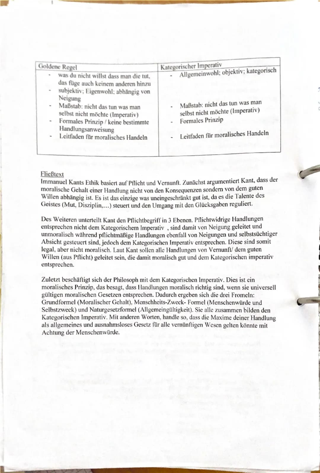 # Ethik Lernzettel (Q2.1)
Guter Wille
- das einzige was uneingeschränkt für gut geheißen werden kann
- steuert Talente des Geistes (Diszip