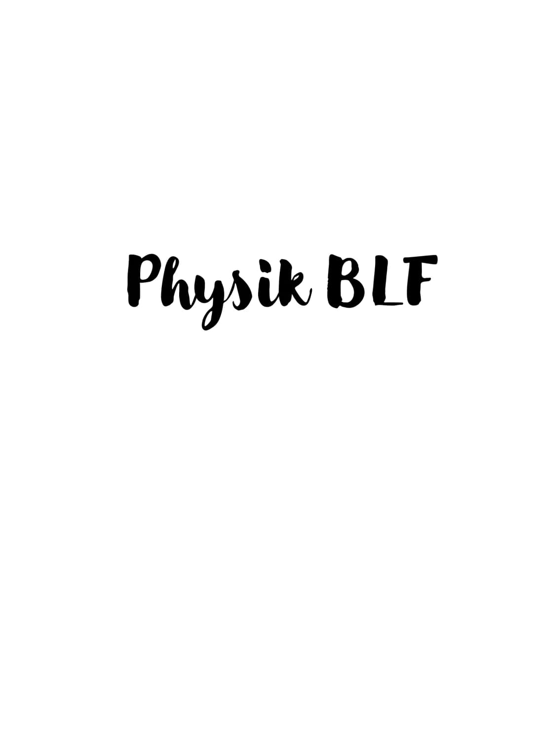 # Physik BLF Inhalt
+1 Mechanik.
1.1 Körper und Stoff.
4
1.1.1 Aufbau der Körper.
4
1.1.2 Das Teilchenmodell
..4
1.2 Volumen und Mas