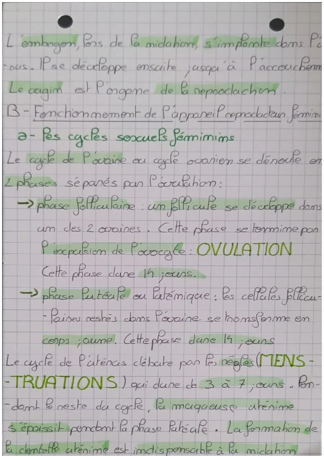 Conps hamain et somté:
ole Pa fécondation à la paberté
Les phémotypes masculims et fermimims se distinguent
pon des diffenences anatomiques