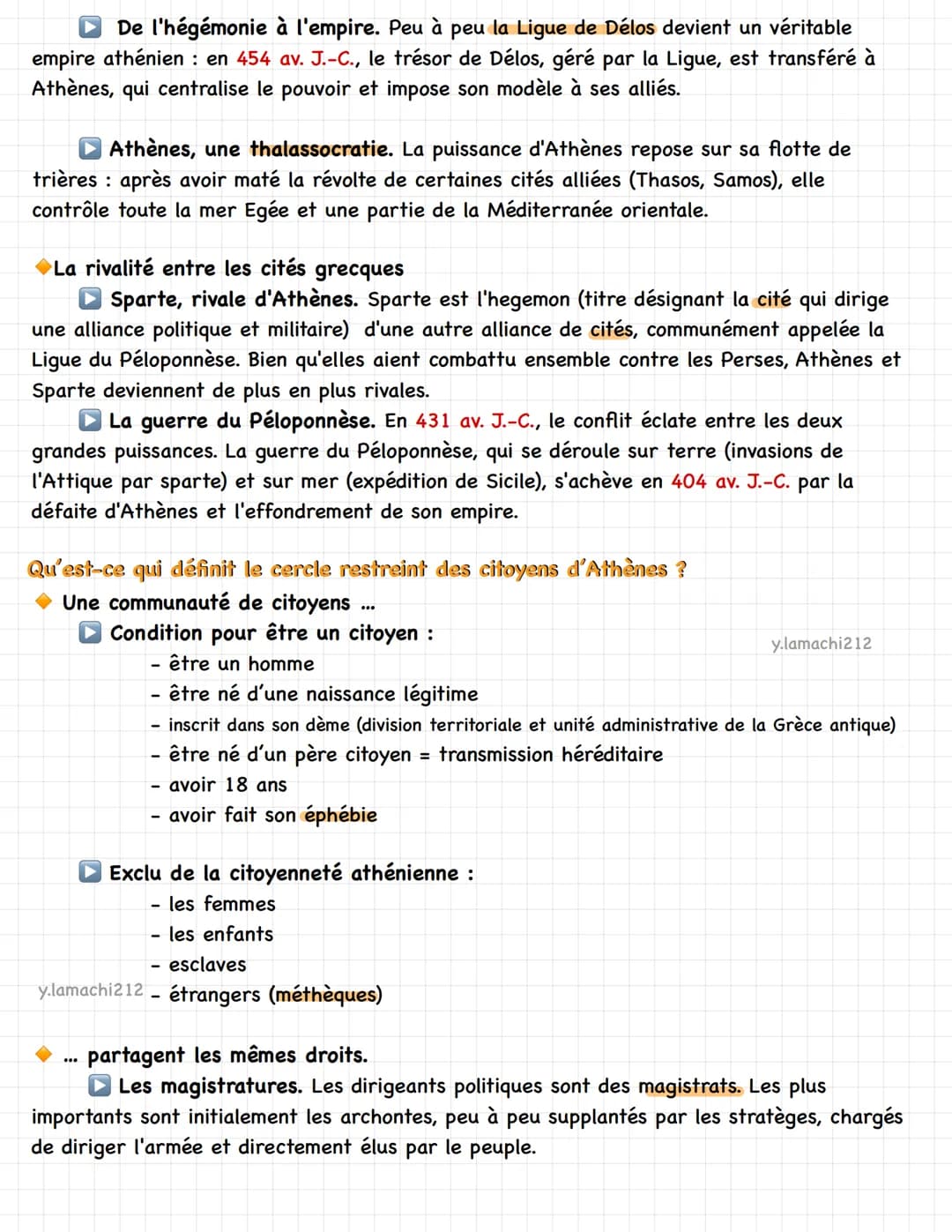 y.lamachi212
# HISTOIRE
Athènes: association entre régime démocratique et thalassocratie
## Repères chronologiques
-500
-400
-300
-200