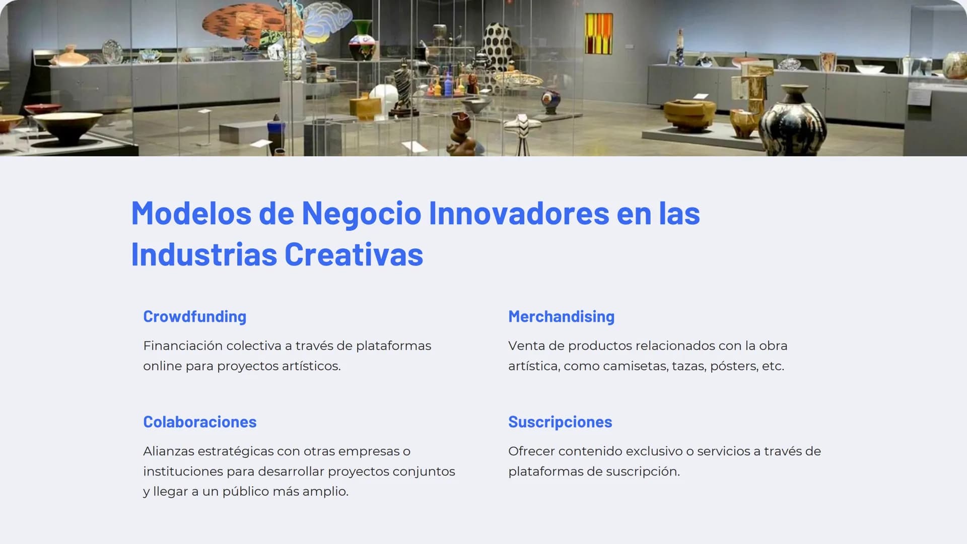 # Arte y Economía:
Industrias
Culturales, Mercado
del Arte y
Emprendimiento
La relación entre el arte y la economía es una interacción comp