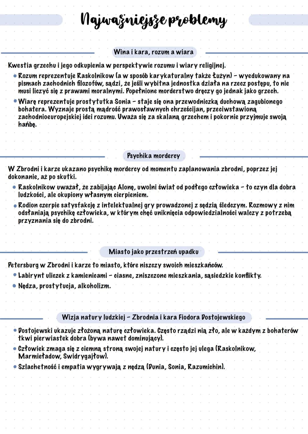# Zbrodniai karNA
FIODOR DOSTOJEWSKI
## Geneza
Zbrodnia i kara ukazywała się we fragmentach w prasie, a jako książka została wydana w 186