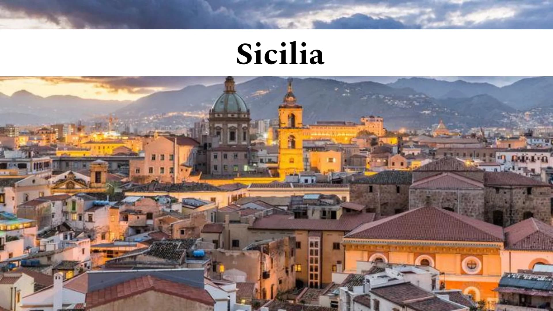 # Sicilia - Aspetto
Fisico
- Politica
- Economia
- Culture e
Tradizioni
- Cibo # ASPETTO FISICO
La Sicilia è una regione italiana
autonoma