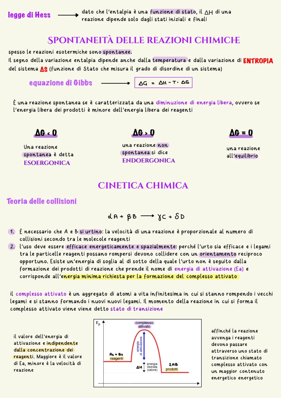 # Termodinamica e cinetica
La TERMODINAMICA si occupa delle variazioni energetiche che accompagnano le trasformazioni
chimiche e dei trasfe