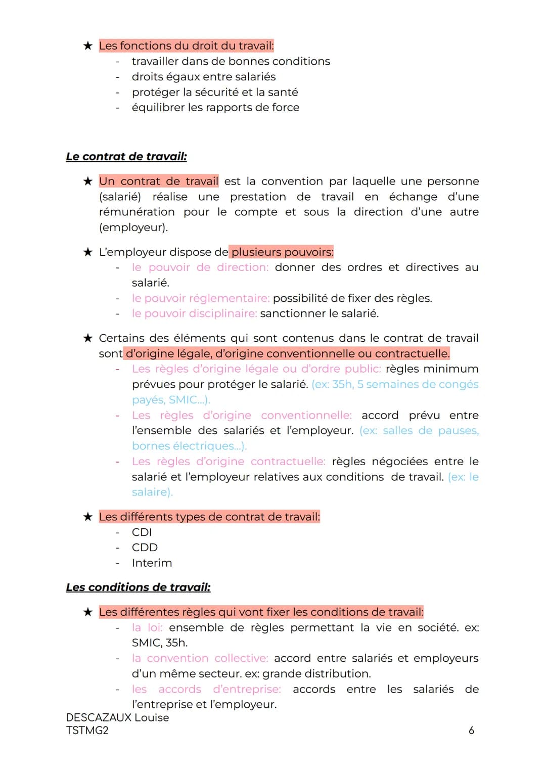 # DROIT:
LE DROIT DES CONTRATS
Les notions générales du Droit des contrats:
★ Un contrat est un accord de volonté entre 2 personnes physiq