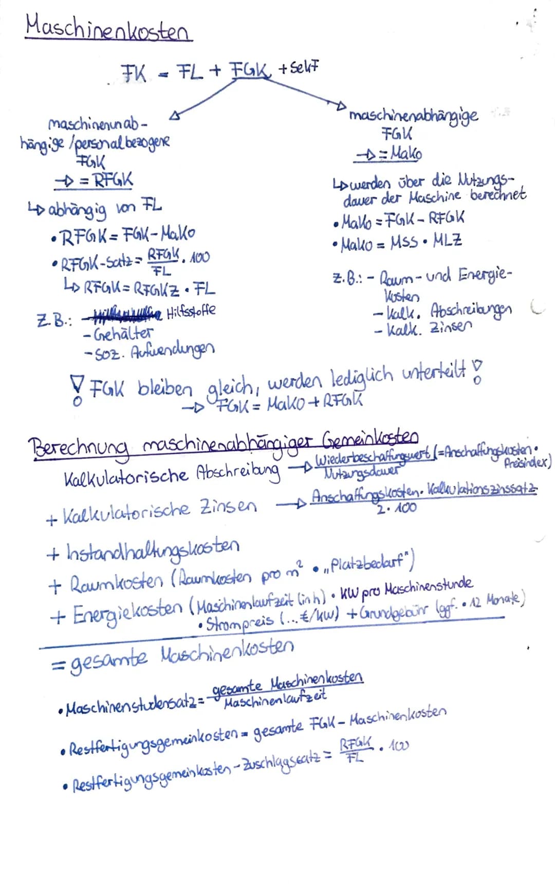 # IBV-Schulaufgabe
# I. Vollkostenrechnung
## Einteilung der Kosten
Einzel kosten
- Kosten, die dem Kostenträger
(Product) direkt zugerec