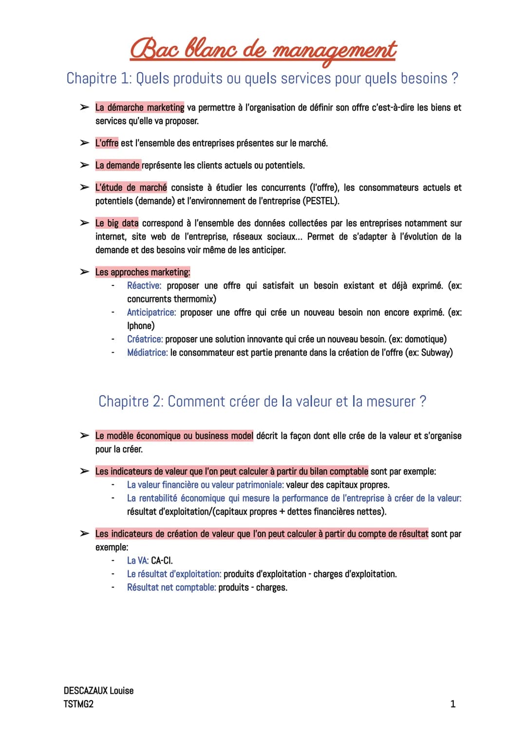 <h2>Chapitre 1: Quels produits ou quels services pour quels besoins ?</h2>
<p>La démarche marketing permet à une organisation de définir so