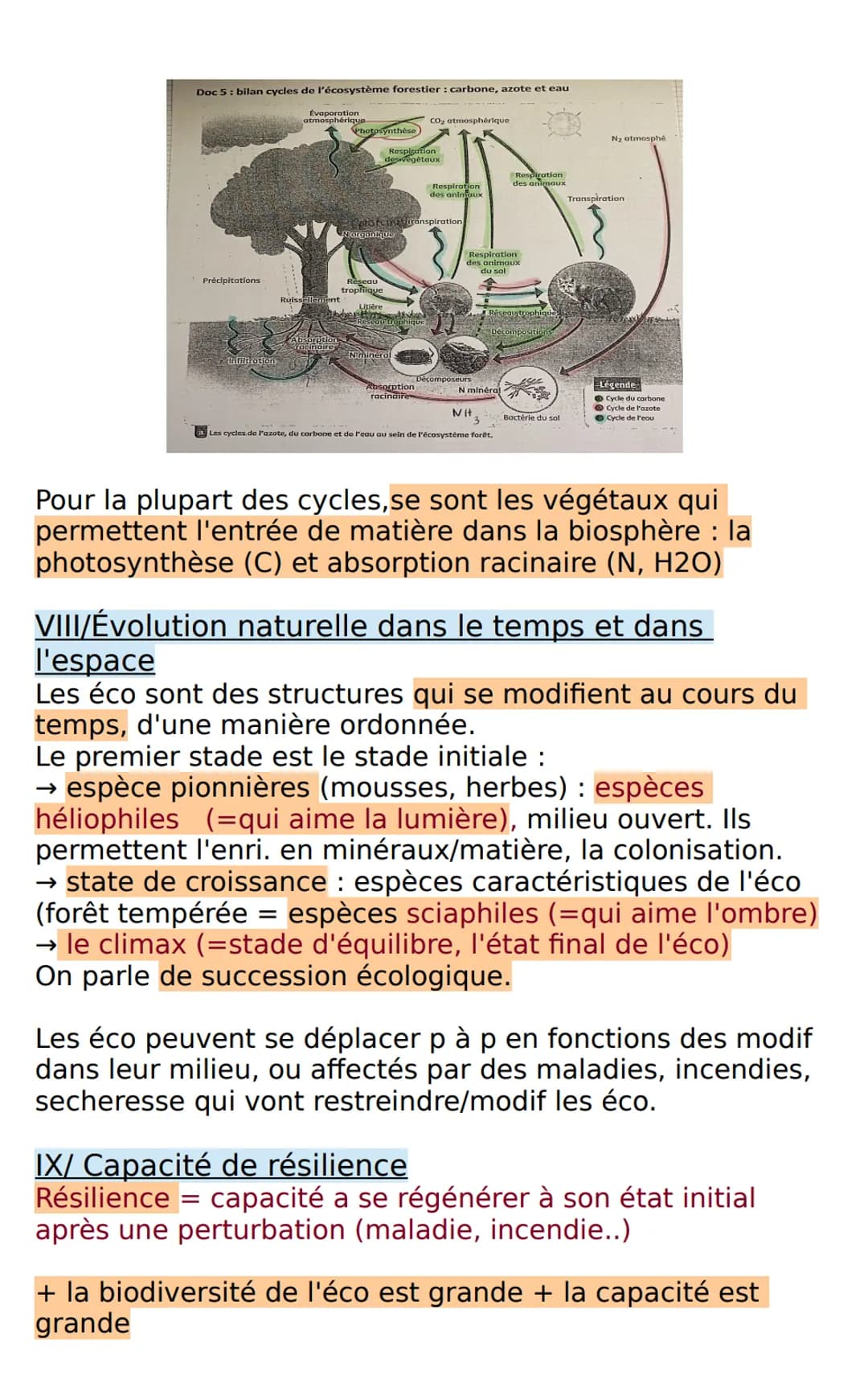 SVT : Les écosystème, des interactions
dynamiques entres les êtres vivants et leur milieu
I/ Caractéristiques d'un écosystème
Écosystème: