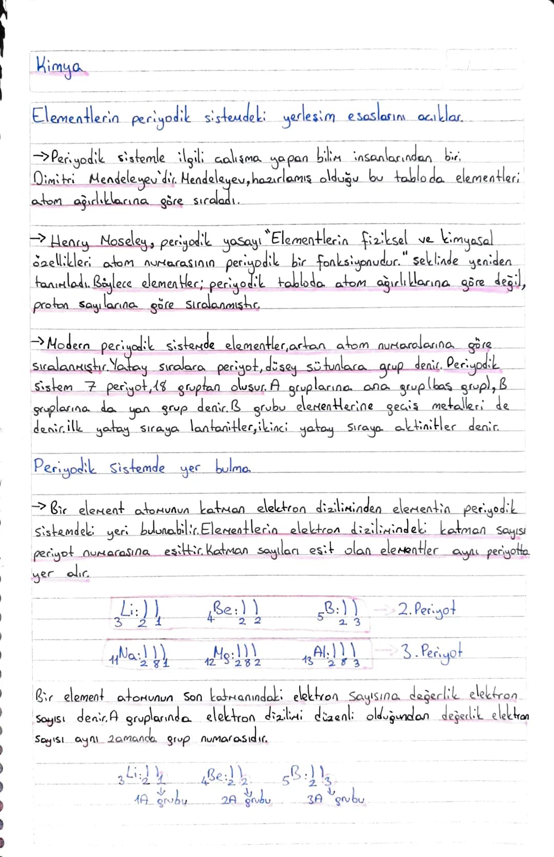 Kimya
Elementlerin periyodik sisteudeki yerleşim esaslarını açıklar.
→Periyodik sistemle ilgili çalışma yapan bilim insanlarından biri
Dim