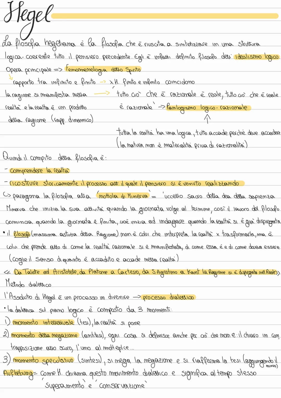 # Hegel
La filosofia hegeliama è la filosofia che è riuscita a sintetizzare im una struttura
logica-coerente tutto il pensiero precedente.
