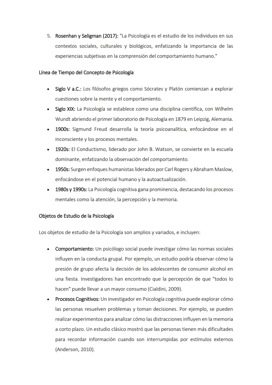Semana 1: Introducción a la Psicología
Introducción
La Psicología, como disciplina científica, se centra en el estudio de la mente y el
comp