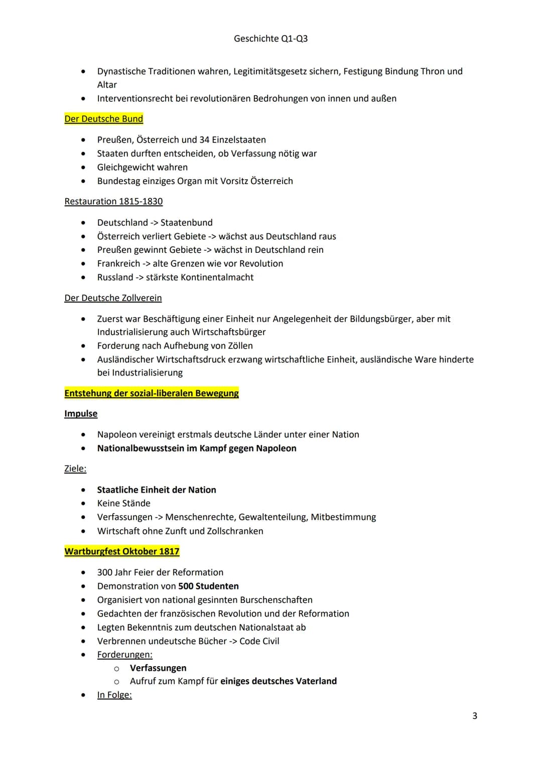 # Geschichte Q1-Q3
# Geschichte Klausur 1 Lernzettel
# Themen
- Der Wiener Kongress
- Teilnehmer, Ziele, Prinzipien und Ergebnisse
- Ents