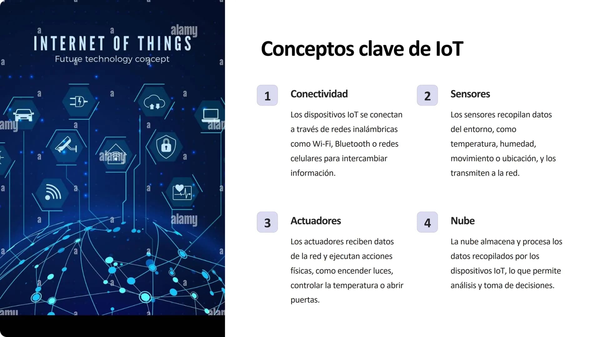 # Internet de las Cosas
(IoT)
El Internet de las Cosas (IoT) es un ecosistema de dispositivos conectados que
recopilan y comparten datos p