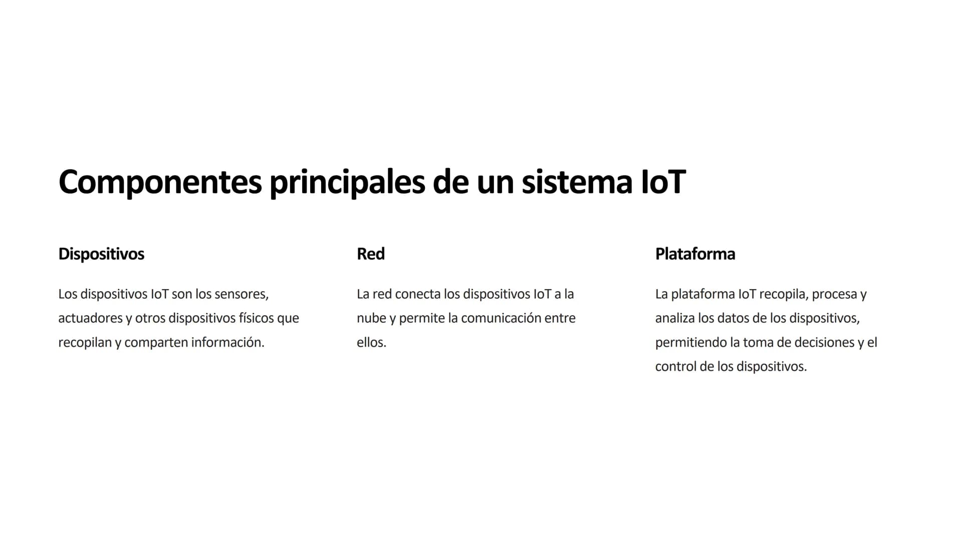 # Internet de las Cosas
(IoT)
El Internet de las Cosas (IoT) es un ecosistema de dispositivos conectados que
recopilan y comparten datos p