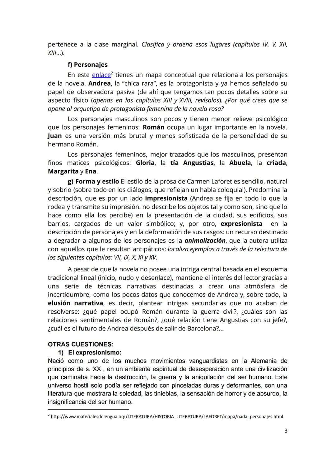 Guía de lectura
NADA, CARMEN LAFORET
1. INTRODUCCIÓN
Nada es una novela de fuerte componente autobiográfico escrita en 1944 y
que obtuvo e