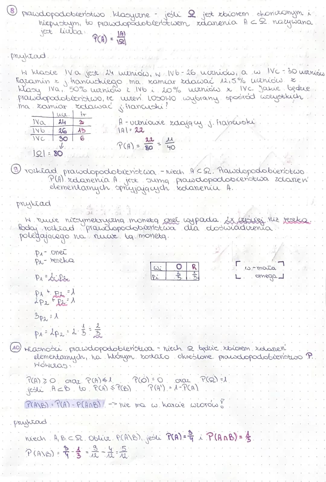 # KOMBINATORY KA
Reguia mnozenia
$i -> -$
lub -> +
pryktad
Rrucamy try razy moneta. Ile jest wszystkich mozliwości tego doświadconc
w I
