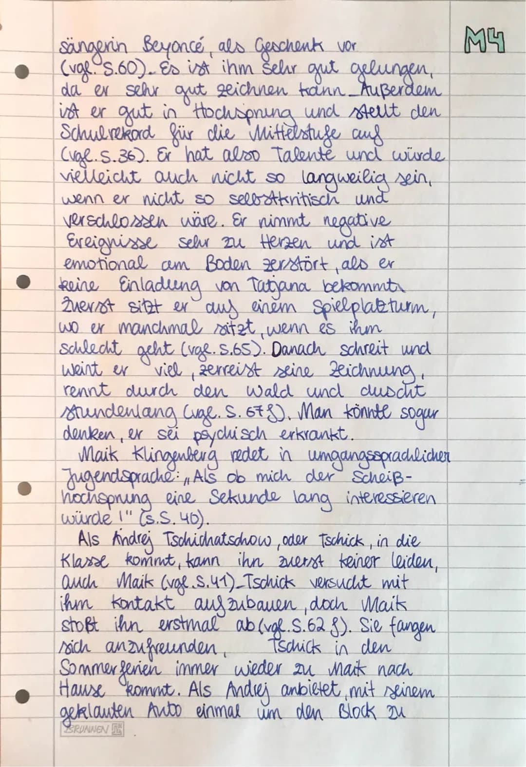 # LESETAGEBUCH
zum Roman „Tschick“ von Wolfgang Herndorf
tschick
von -PFLICHT AUFGABEN
M2: Biografie Wolfgang Herrndorf
Wolfgang Herndo
