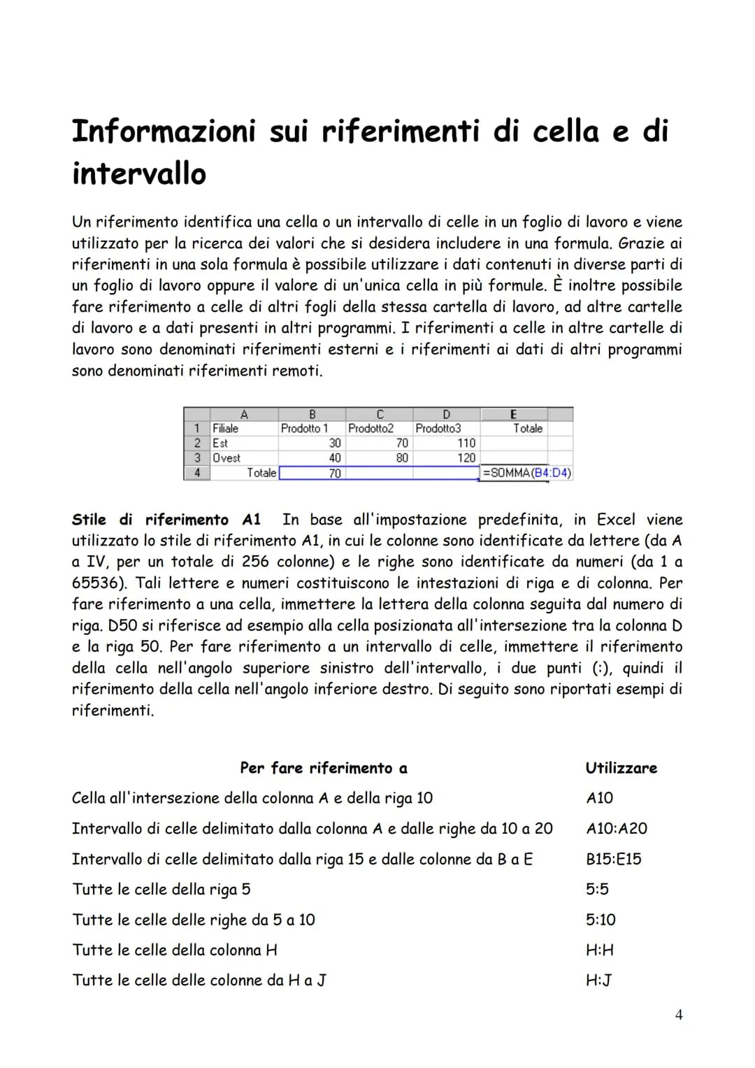 # DISPENSE (minime) DI EXCEL
1 # Operatori di calcolo delle formule
Gli operatori specificano il tipo di calcolo che si desidera eseguire