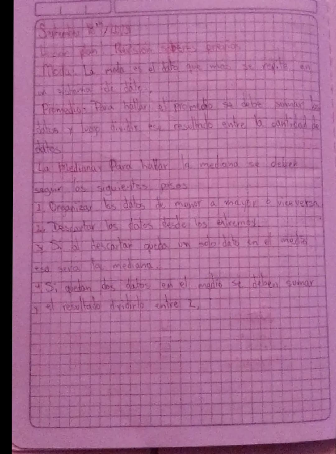 ane pon Razsion Dejes previos
Moda. La moda es el data que mas se repite en
astoma de date,
Premedio fora hallar el promedes se dobe sumar