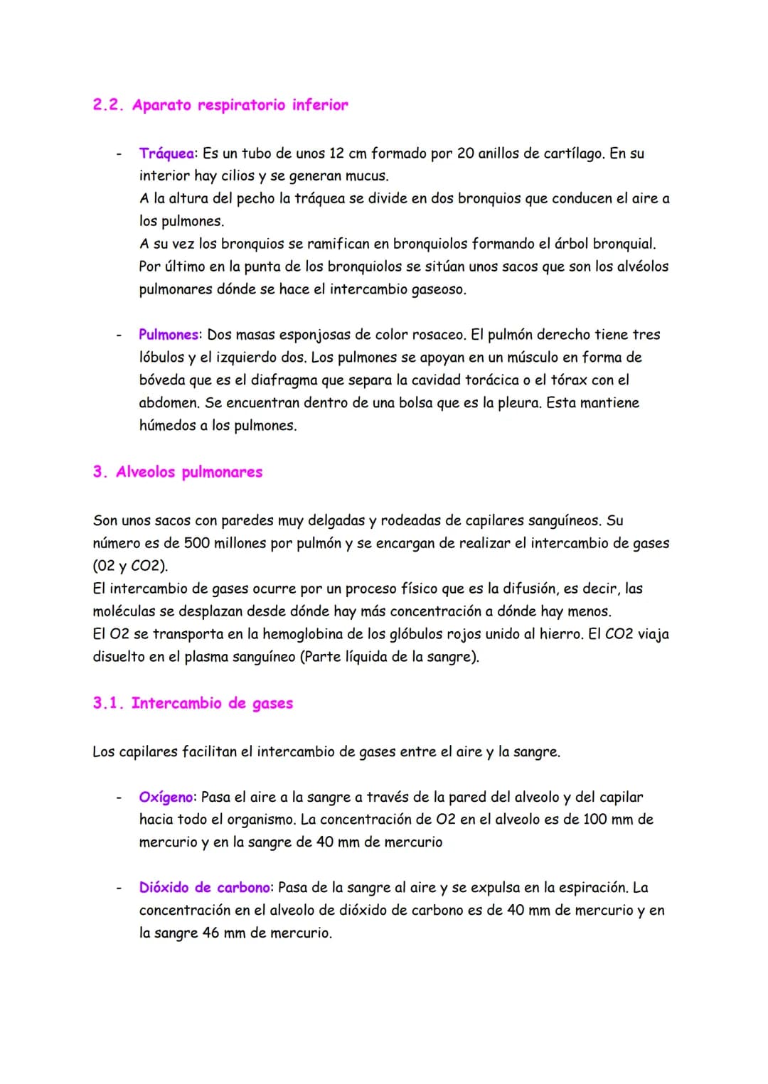 # EL APARATO RESPIRATORIO
1. Introducción
El aparato respiratorio es el encargado de suministrar nutrientes gaseosos (02) y de
eliminar lo