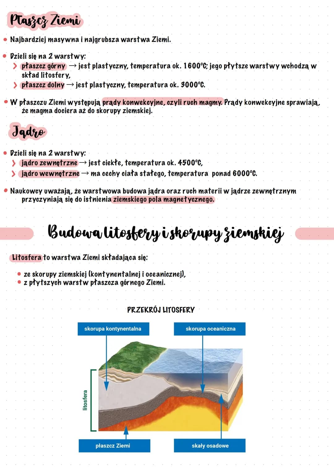 # Budowa wnętrza Ziemi
# Budowa wnętrza Ziemi - warstwy
Ziemia jest zbudowana z 3 głównych warstw, a w nich są cieńsze warstwy:
SKORUPA ZI